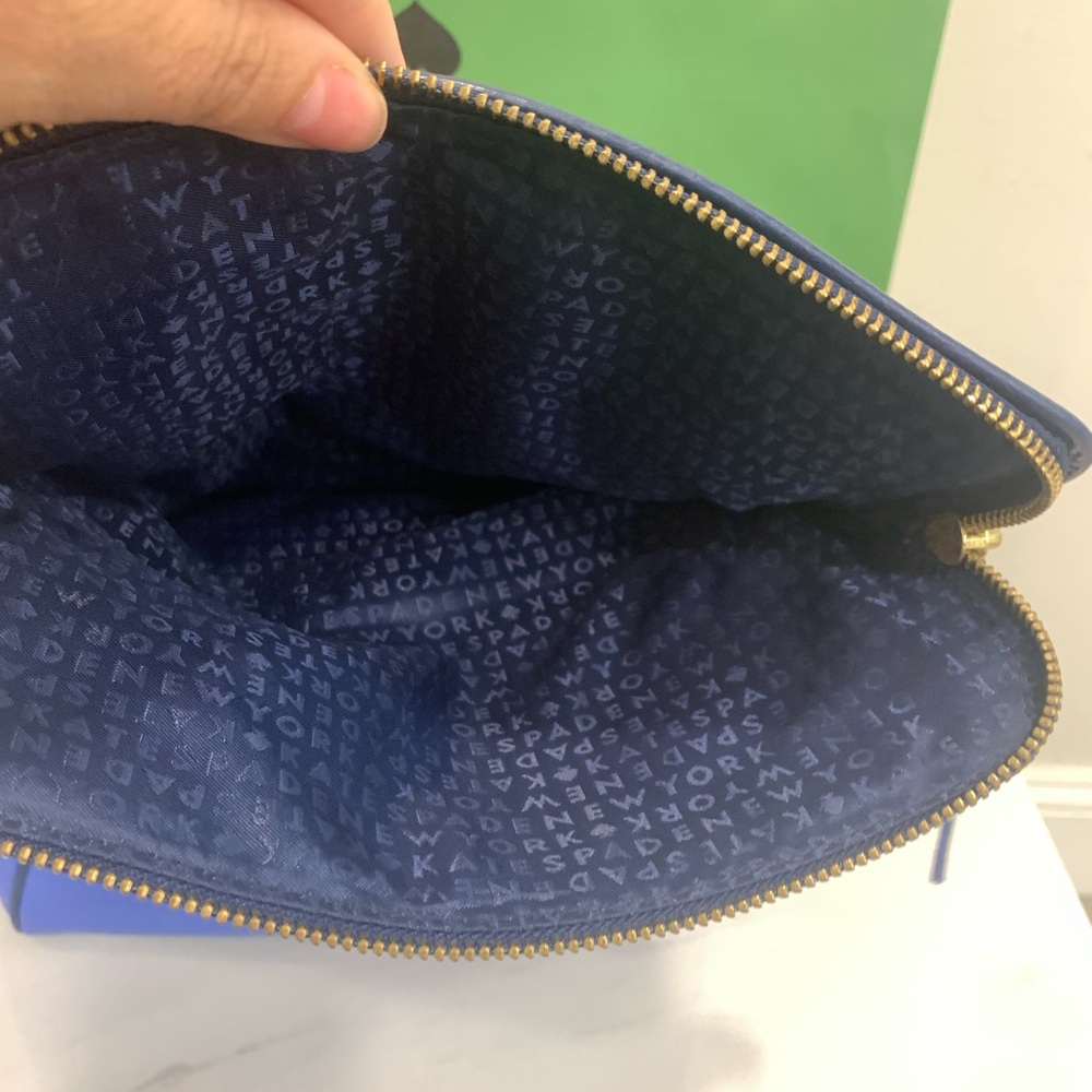 Kate Spade ♠️ Vibrant Blue/purple Leather - Picture 6 of 12